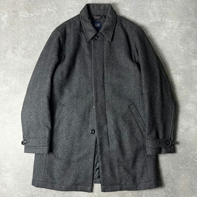 楽天市場】00s GAP 中綿 ライナー付き ウール ツイード ステンカラー