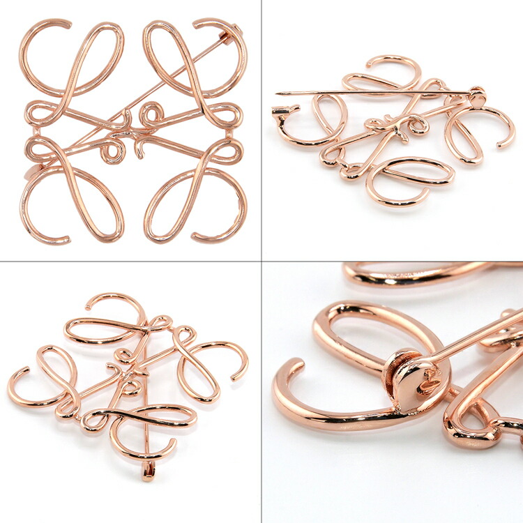 美品』LOEWE ゴールド キーホルダー・キーリングとブローチセット 美品