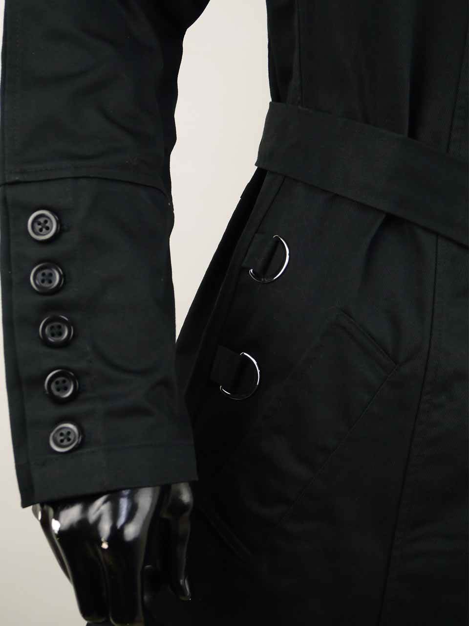 ブラックフリース トレンチコート メンズ ベルト ロングコート ホーム