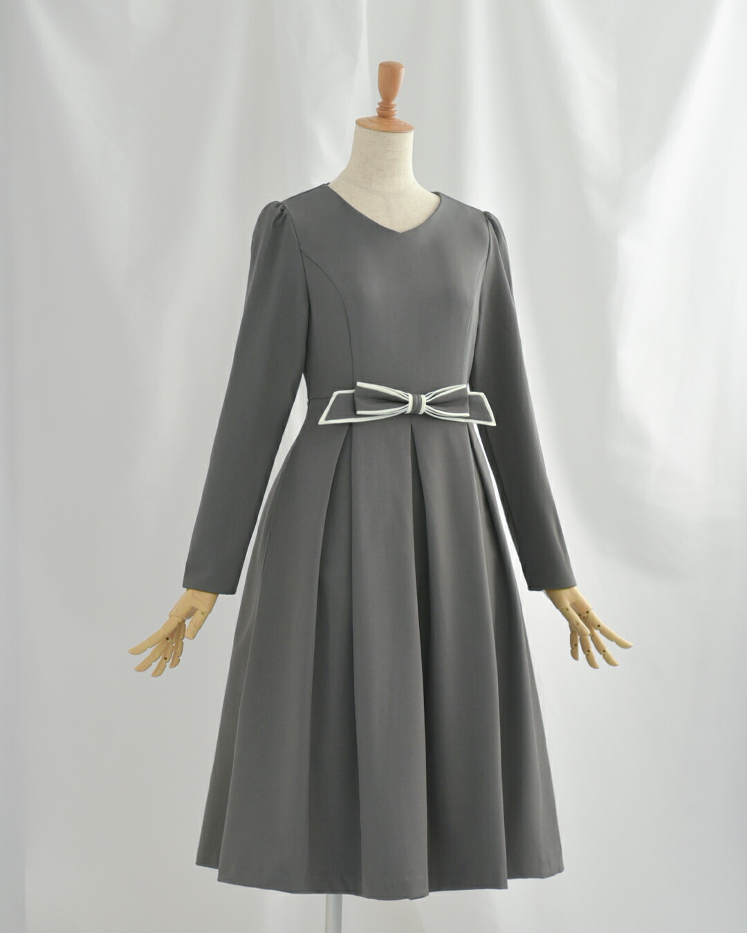 楽天市場】【リボン ワンピース ローラ】春 秋 冬 きれいめ キレイめ