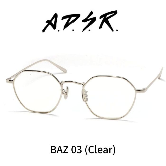 楽天市場】A.D.S.R. adsr メガネ 眼鏡 BAZ バズ 03 シルバー クリア