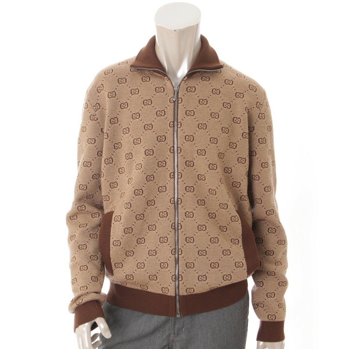 楽天市場】【グッチ】Gucci 19SS メンズ GGジャカードニット ボンバー