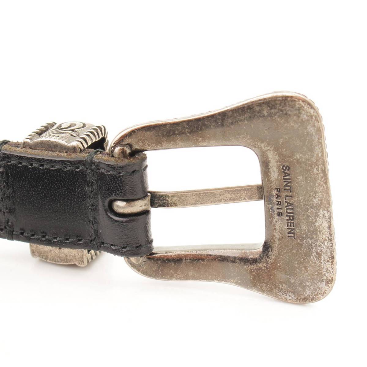 Yves Saint Laurent archive ウエスタンレザーベルト Yves Saint