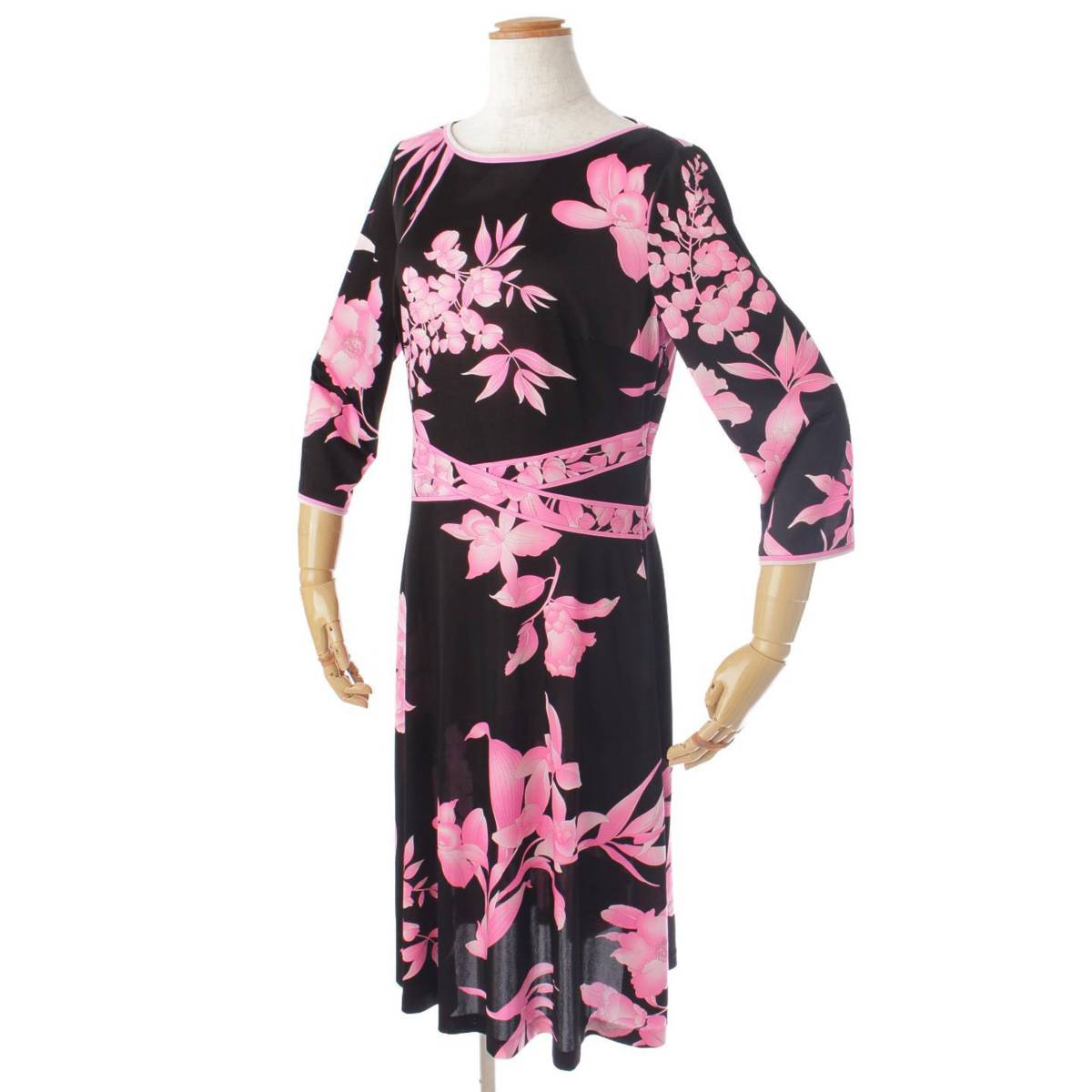 楽天市場】【レオナール】LEONARD カンカン 花柄 長袖 ワンピース