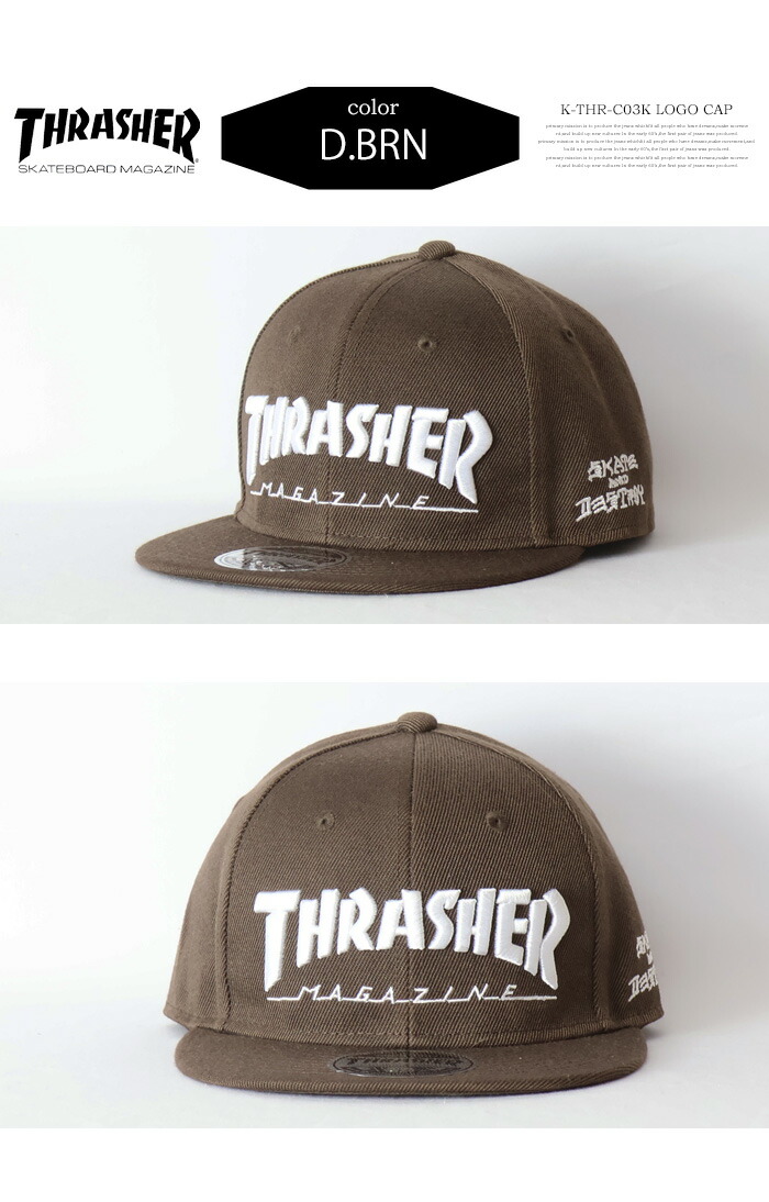 楽天市場】THRASHER スラッシャー キッズサイズ ロゴ刺繍 キャップ