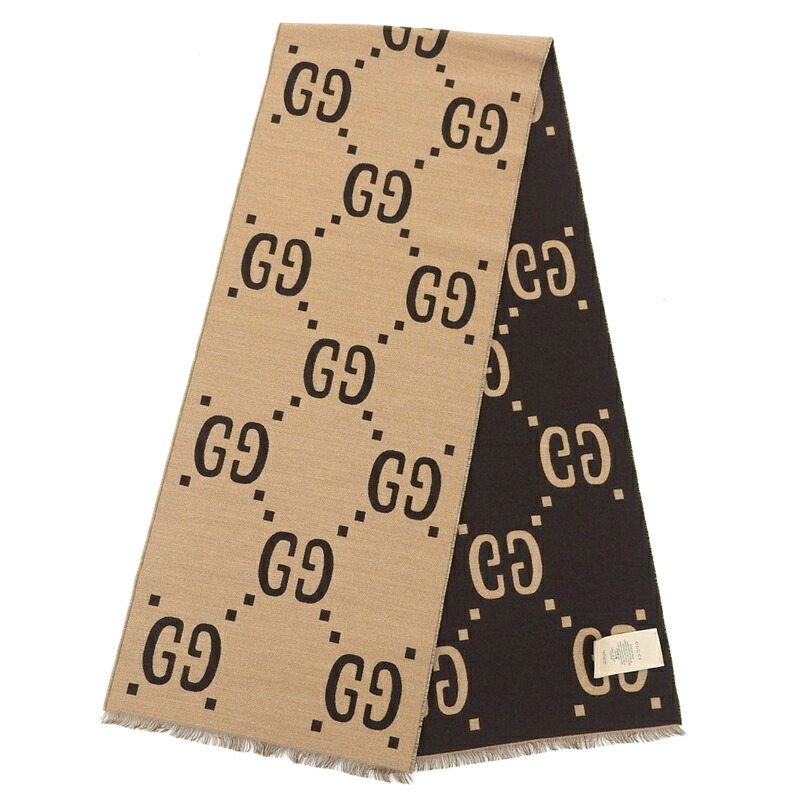 楽天市場】【中古】 グッチ GUCCI GGジャガード マフラー ウール