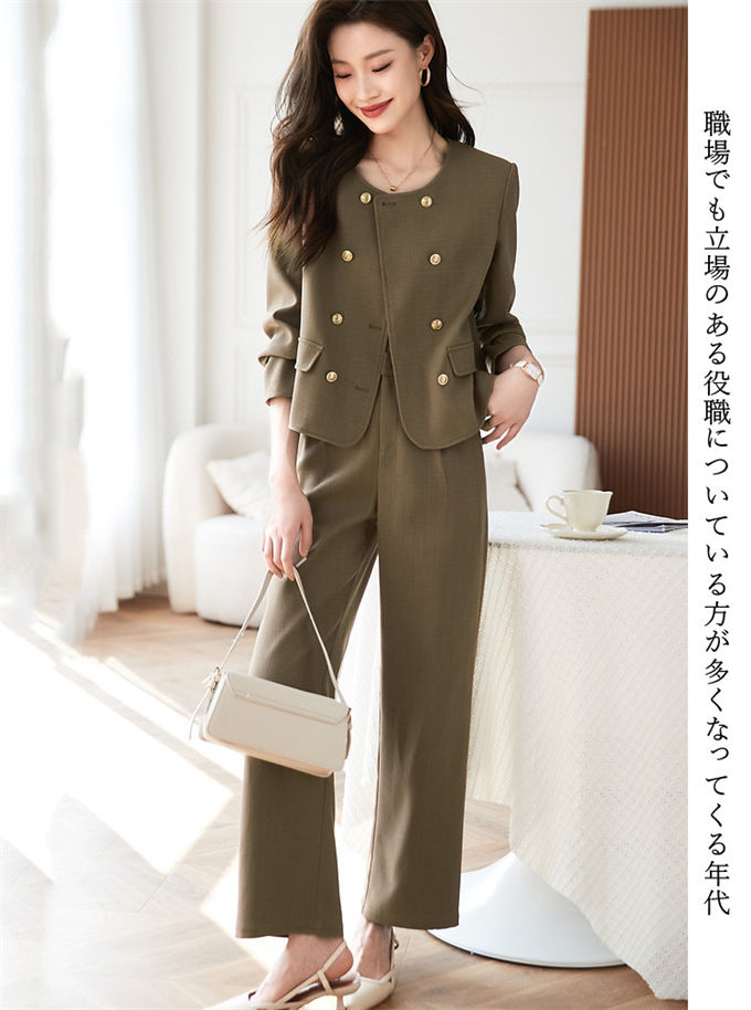 楽天市場】セットアップ パンツスーツ レディース ジャケット ノー