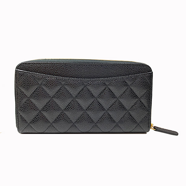 楽天市場】≪Brand new≫ CHANEL Zip Long Walette Black Gold ≪新品