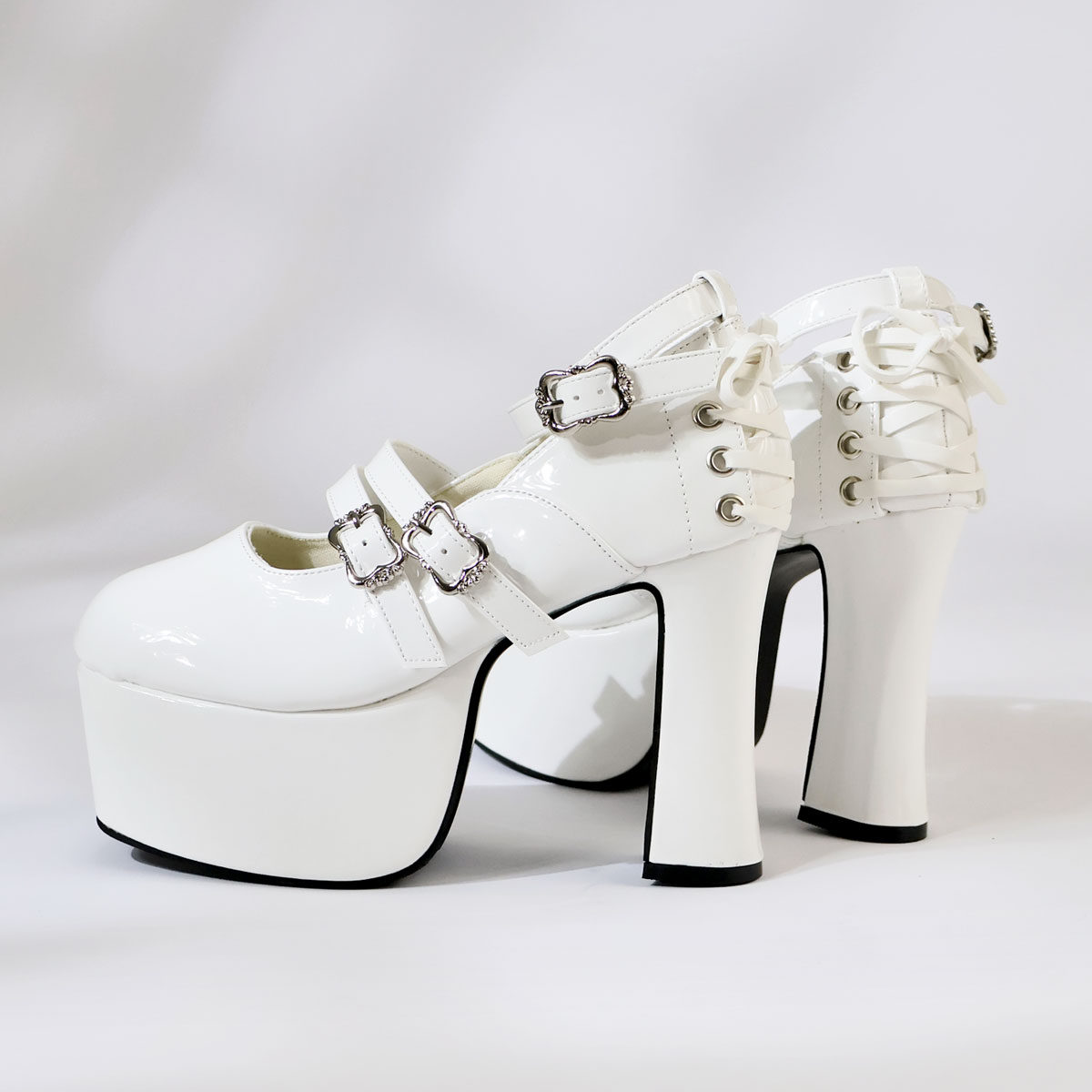 楽天市場】パンプス 黒 厚底 ハイヒール 11.5cmヒール ストラップ 足首