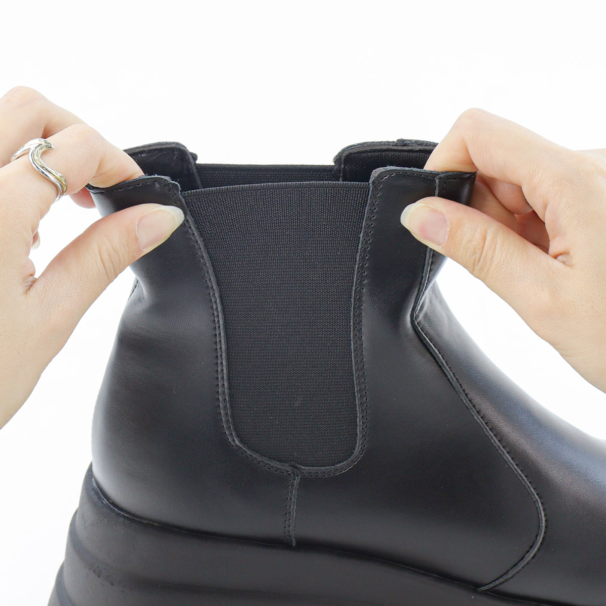 楽天市場】ブーツ レディース 厚底 ショート サイドゴアブーツ 歩き