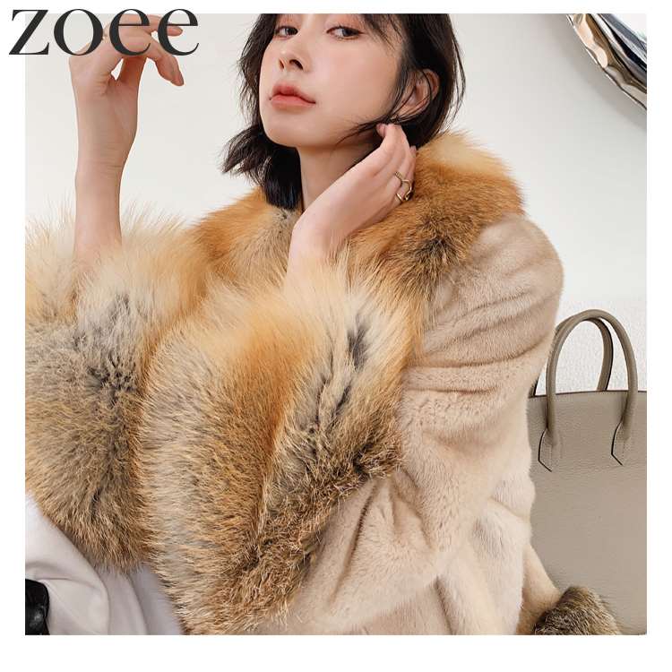 楽天市場】ミンクファーコート 9分袖 デンマーク産ミンクファー使用