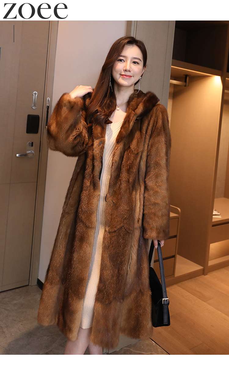 楽天市場】フード付きミンクファーコート 高級 毛皮 レディース 秋冬