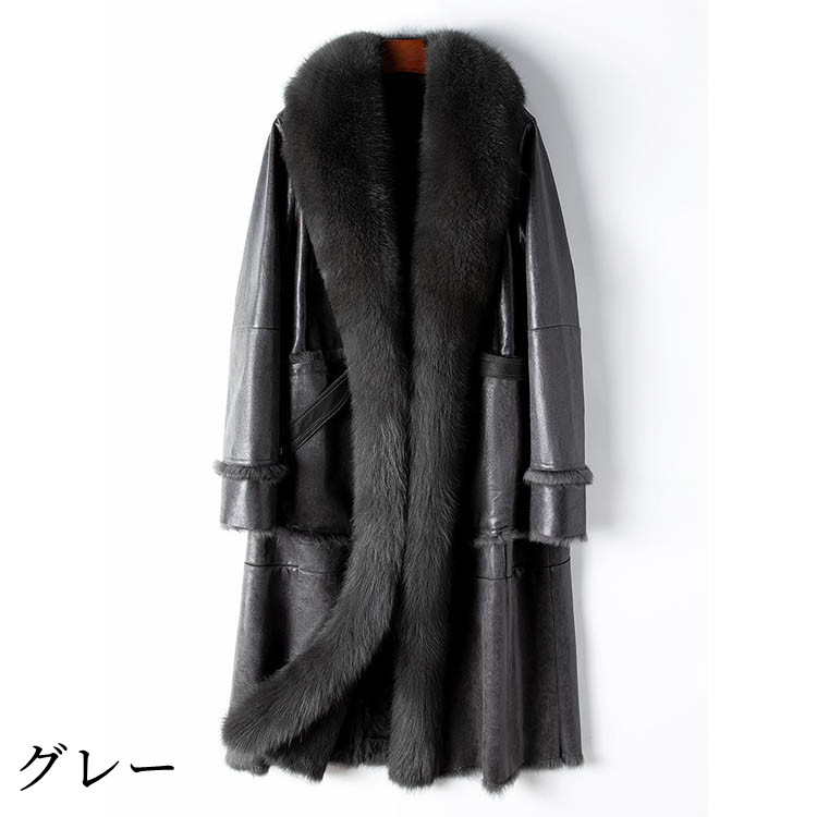 楽天市場】豪華フォックスファー襟 Wフェイス ラビットファームートン
