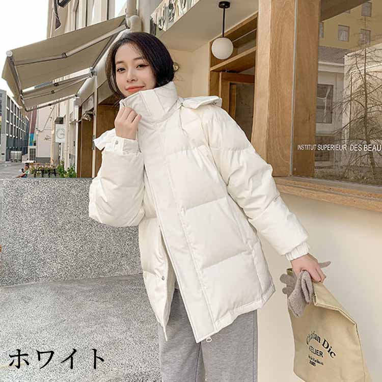 楽天市場】フード付きダウンジャケット レギュラー丈 レディース 秋冬