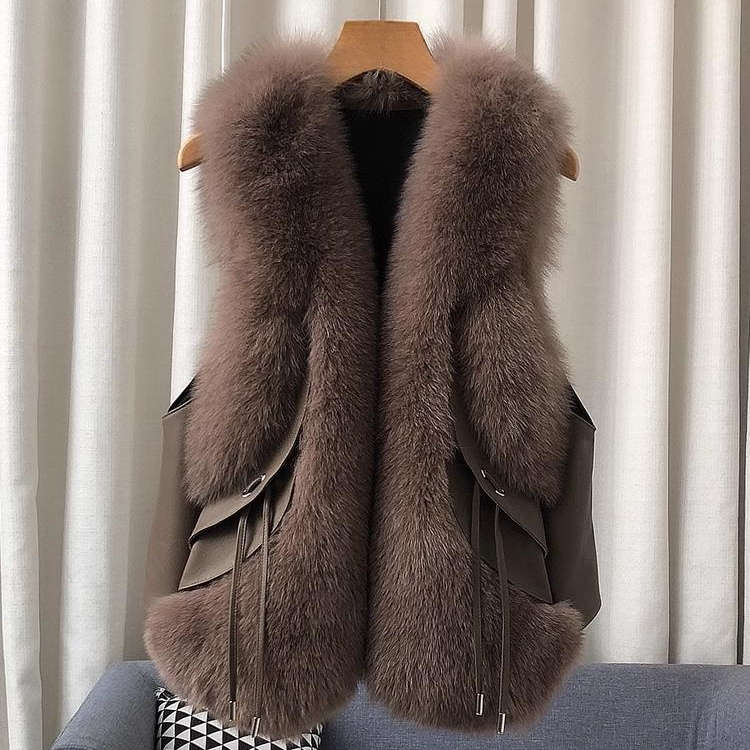 5315 リアルムートンベスト ファー裏地付き 5315 リアルムートン