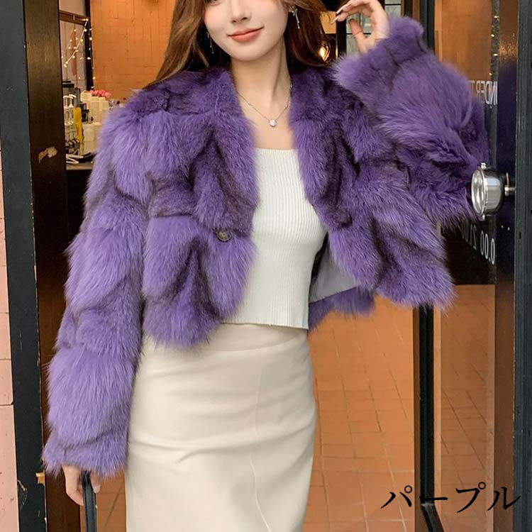 楽天市場】ミンク（カラーパープル）（コート・ジャケット｜レディース