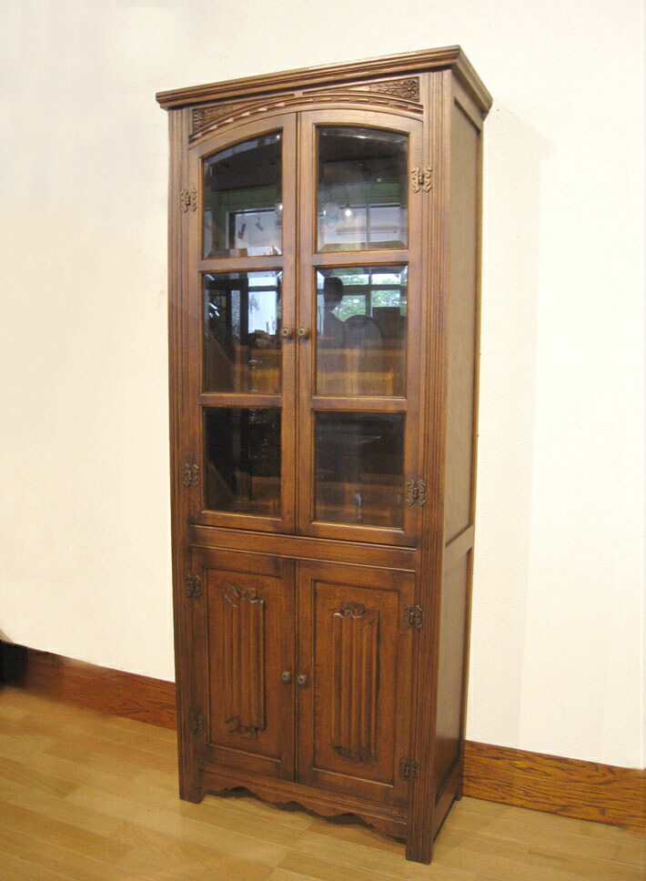 楽天市場】本棚 書棚 木製 食器棚 飾り棚 ブックケース クラシック