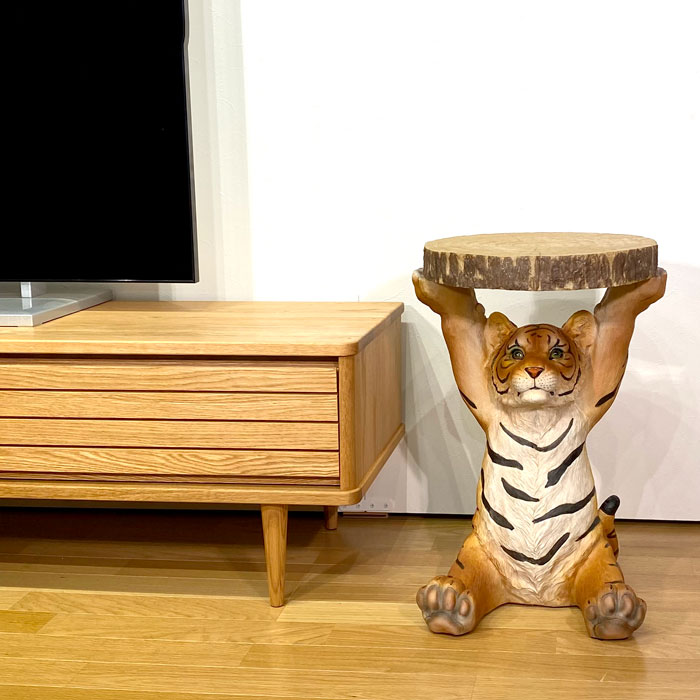 楽天市場】サイドテーブル アニマル ユーモア タイガー トラ 虎 とら