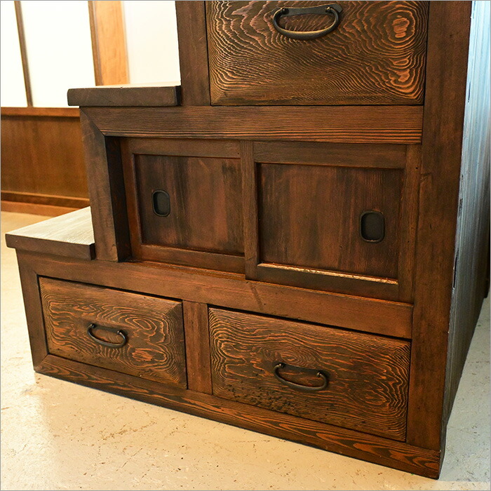 楽天市場】和箪笥 階段箪笥 リメイク収納家具 一点物 アンティーク家具