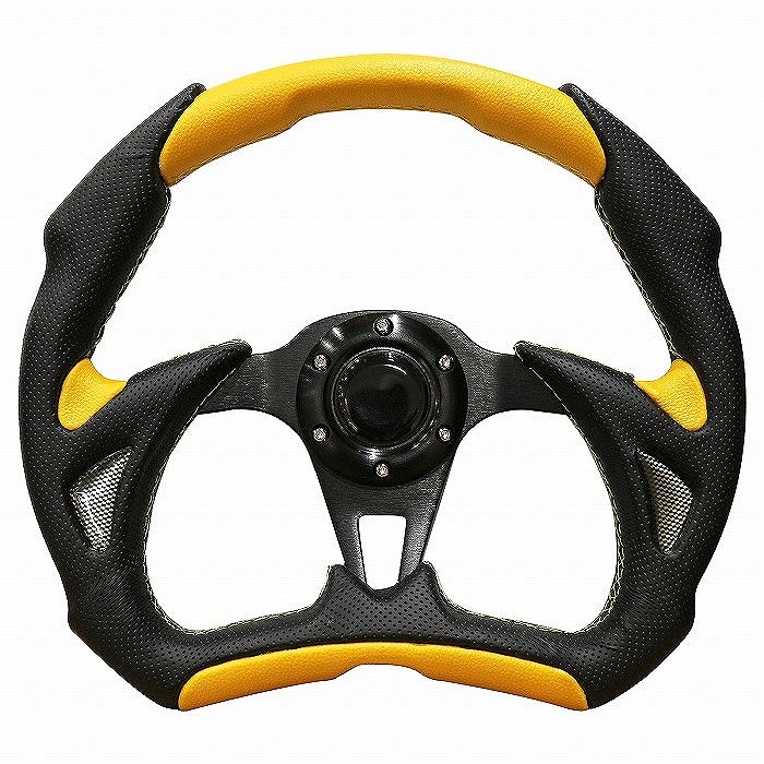 楽天市場】パンチング レザー ステッチ ステアリング 35cm φ350 φ35 青