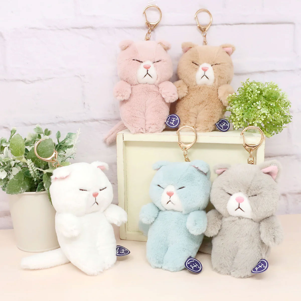 楽天市場】ぼうみたいなねこ マスコット ぬいぐるみ キーホルダー 猫