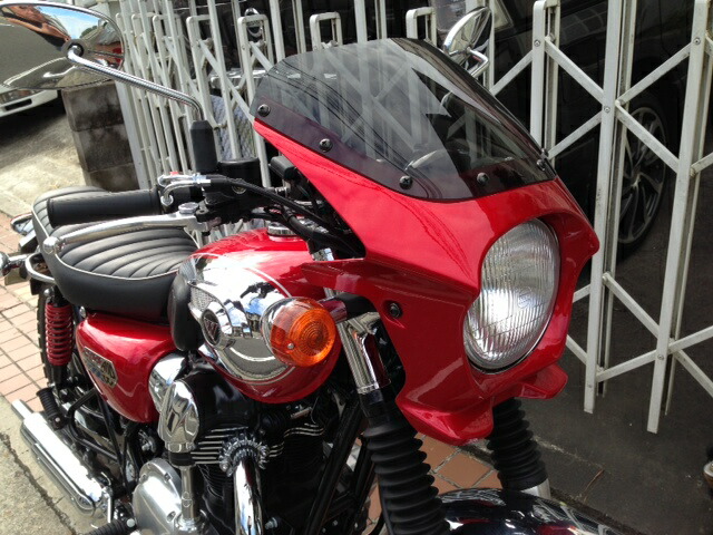 楽天市場】W800 汎用ビキニカウル タイプAEROスクリーン [純正色塗装