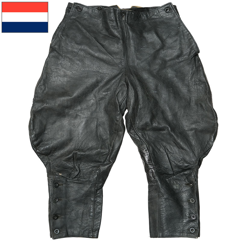 楽天市場】オランダ軍 レザー モーターサイクルパンツ ブラック USED