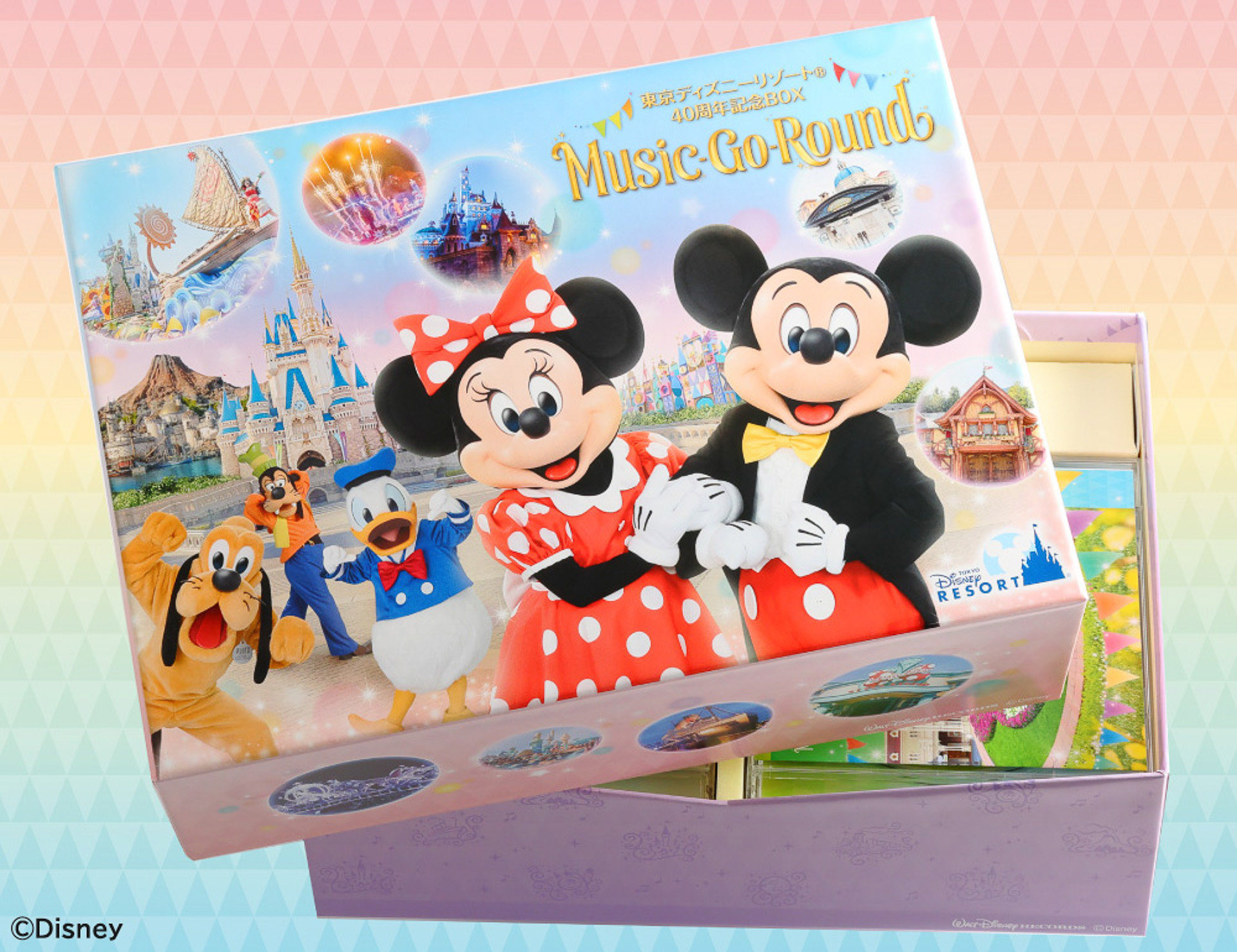 東京ディズニーリゾートの40周年がぎゅっと詰まった新パケ「CD-BOX