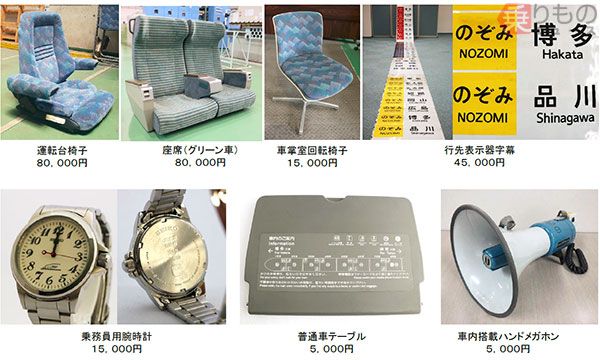 新幹線のイス、方向幕など出品 JR東海が鉄道用品販売サイトを開設