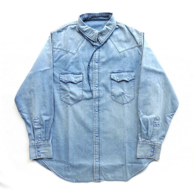 Porter Classic (DENIM WESTERN SHIRT W/SUKUMO LEATHER CHORD) Color