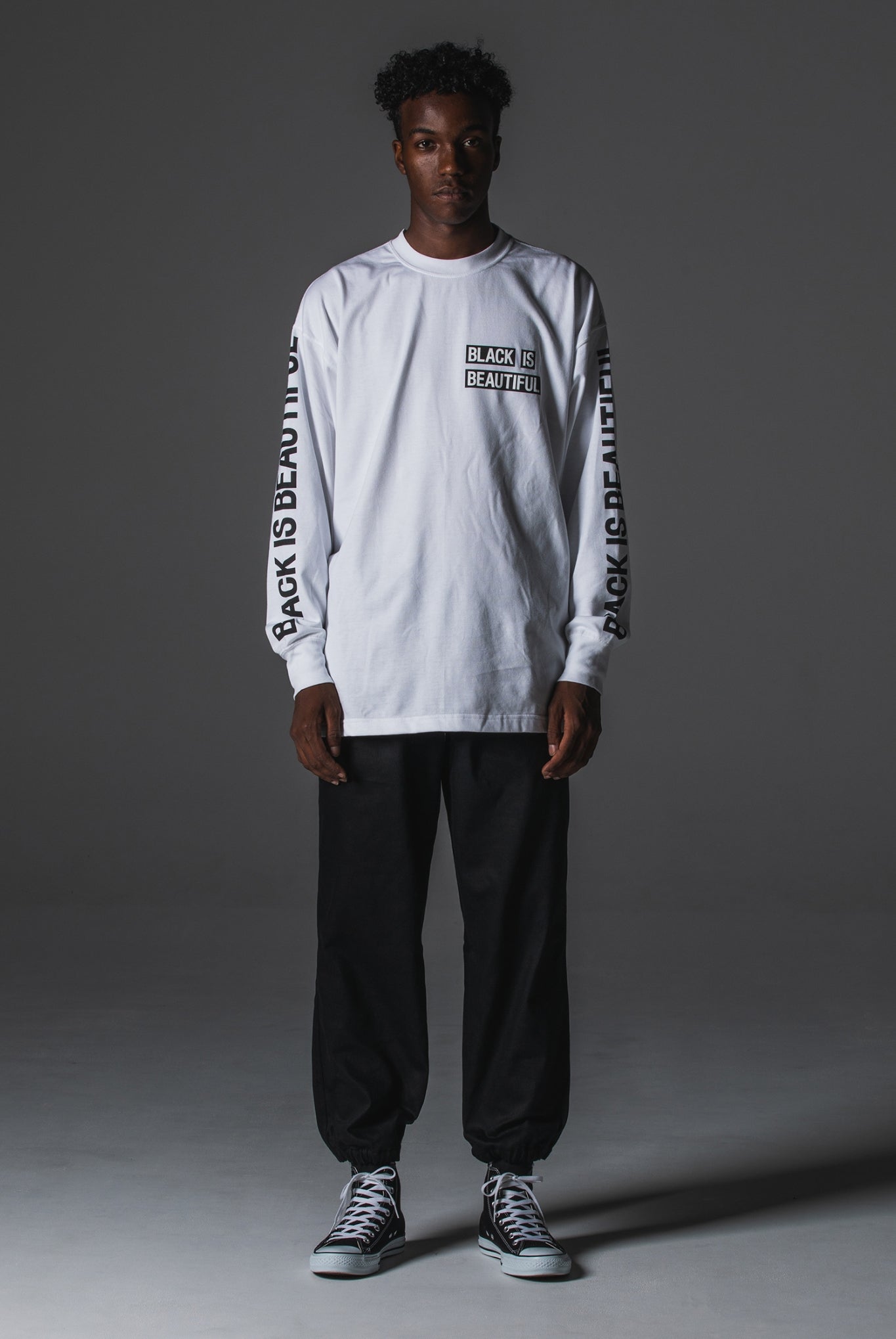 BLACK IS BEAUTIFUL ブラックイズビューティフル | ロンT ブラック