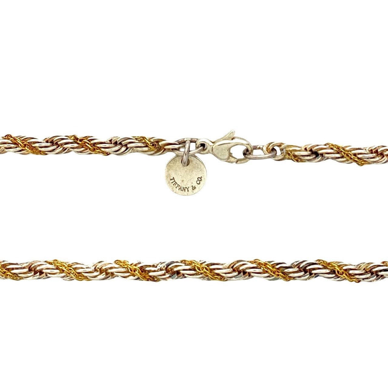 ティファニー TIFFANY ツイストロープ ネックレス SV YG コンビ