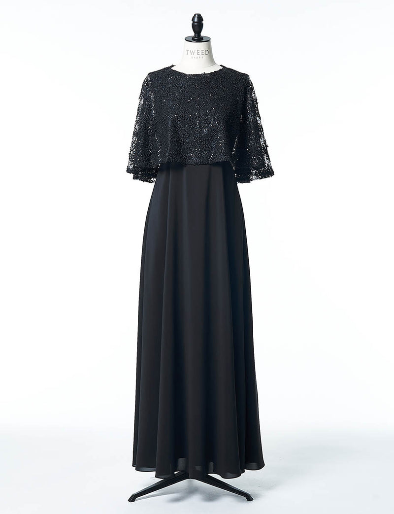 結婚式 母親ドレス ・マザーズドレス ケープ付きアンサンブル MD0506