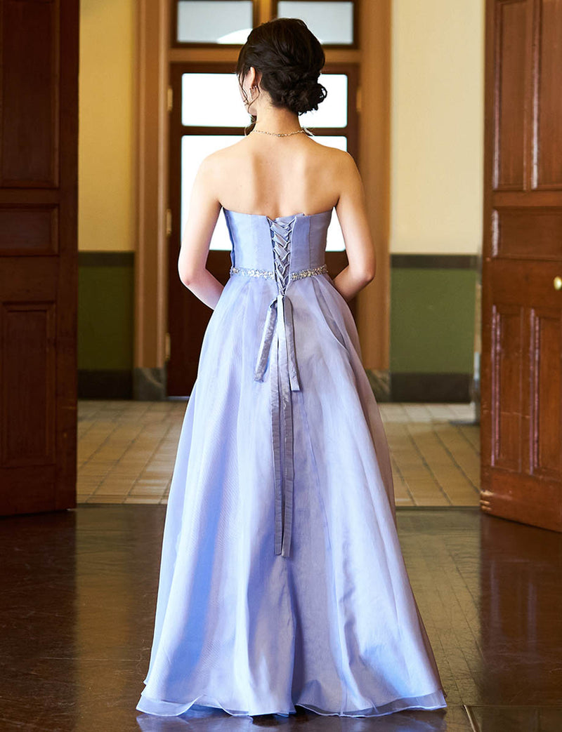 演奏会ドレス・ステージドレスにお薦めラベンダーグレーロングドレス