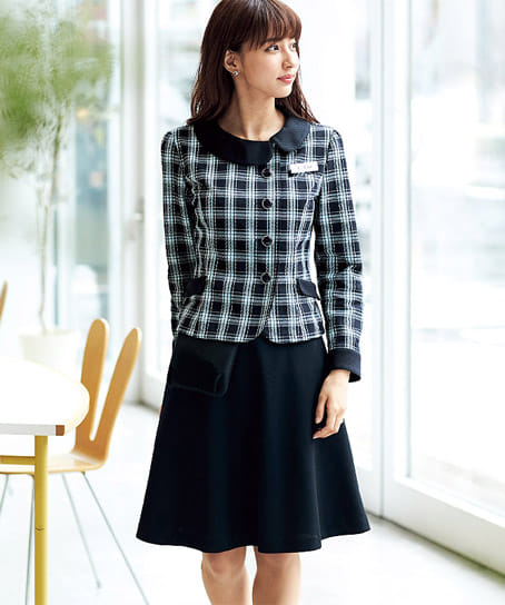 全1色】フレアスカート（ツイードニット）～23号あり 51753-1 | 事務服