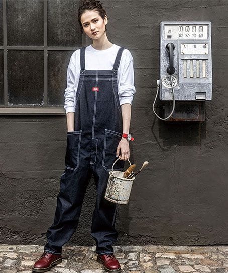 Dickies】ディッキーズストレッチデニムサロペット (男女兼用) D-709