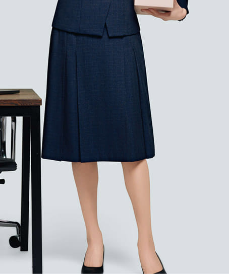 全2色】Aラインスカート（ストレッチ・エコ素材） U9557 | 事務服