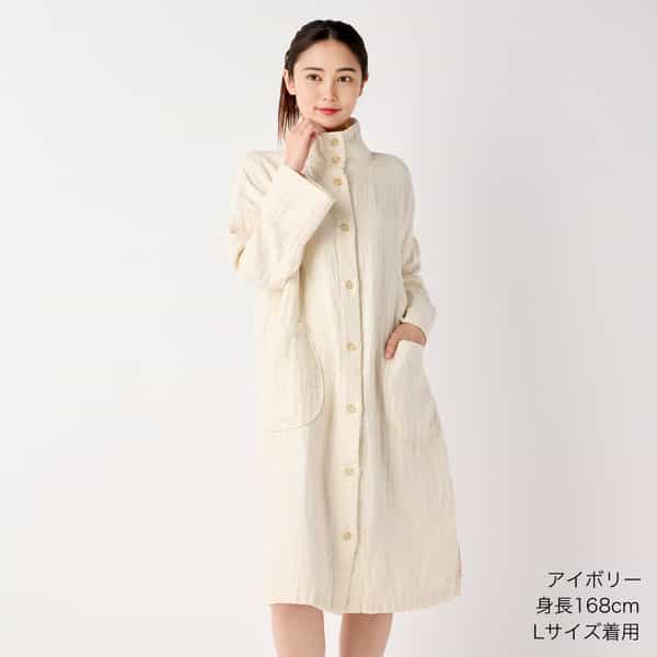 再値下げ】マシュマロワッフルガーゼライトコートワンピース（RWF23179