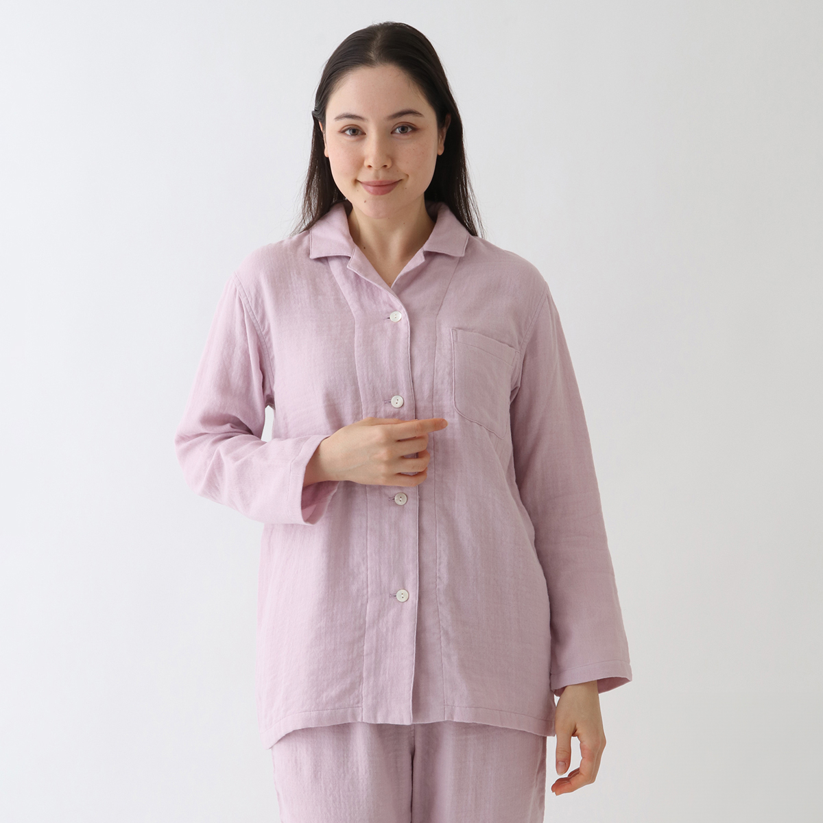 マシュマロガーゼレディスパジャマシャツ 上下別売（RTZ13779）-UCHINO