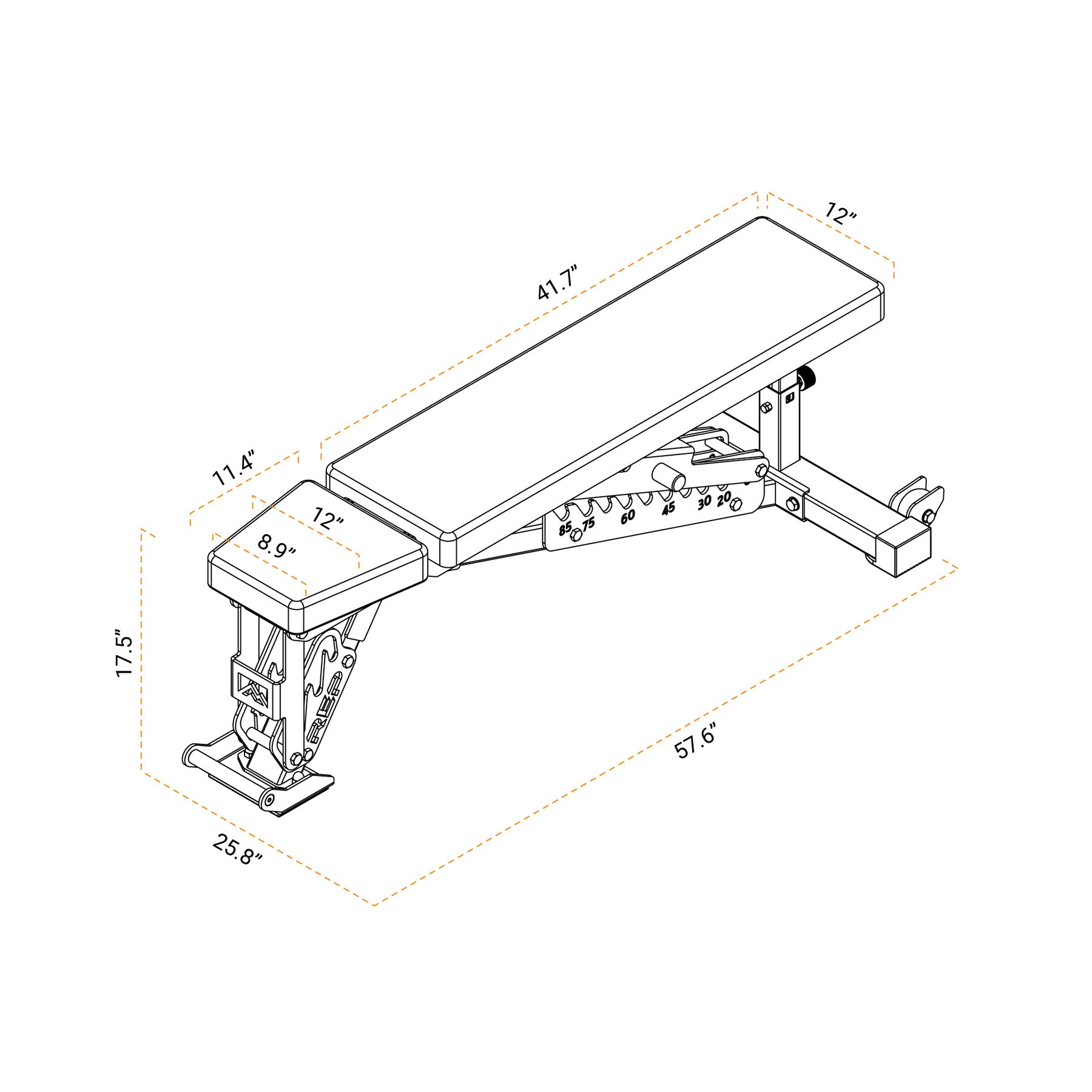 AB-5200 2.0 アジャスタブルベンチ | REP Fitness –ウチノジム