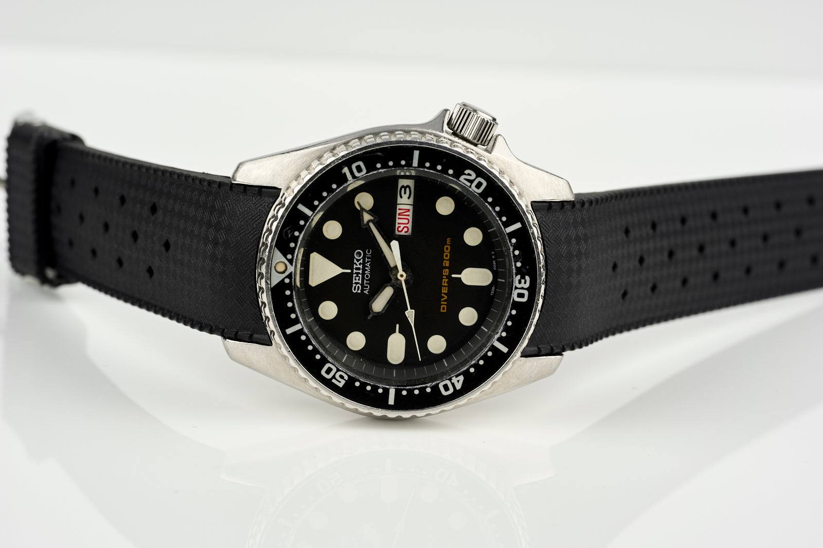 Black Custom Curved South Pacific Strap (Seiko SKX013) – Uncle Straps