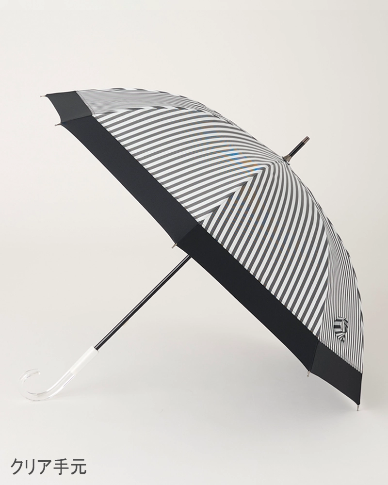 Mサイズ / 白黒ストライプ | 完全遮光日傘｜サンバリア100