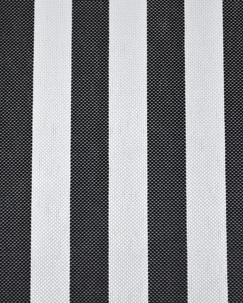 Mサイズ フリル / 白黒ストライプ | 完全遮光日傘｜サンバリア100