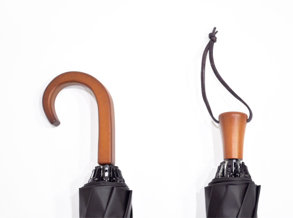 2段折 フリル / 白黒ストライプ | 完全遮光日傘｜サンバリア100