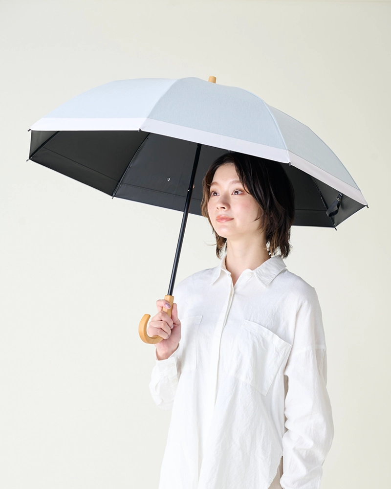 2段折 / コンビmoku | 完全遮光日傘｜サンバリア100