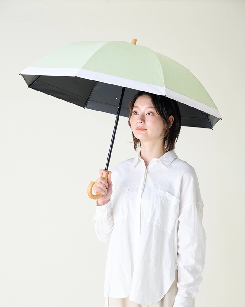 2段折 / コンビmoku | 完全遮光日傘｜サンバリア100