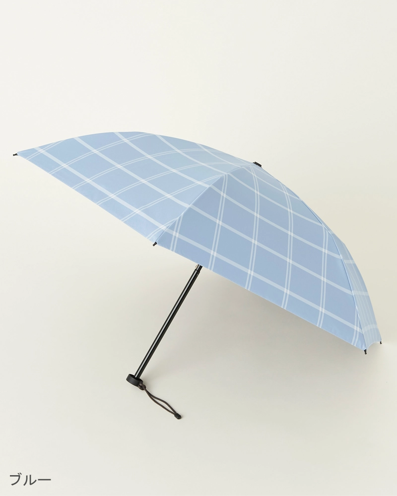 2段折 コンパクト / チェック | 完全遮光日傘｜サンバリア100