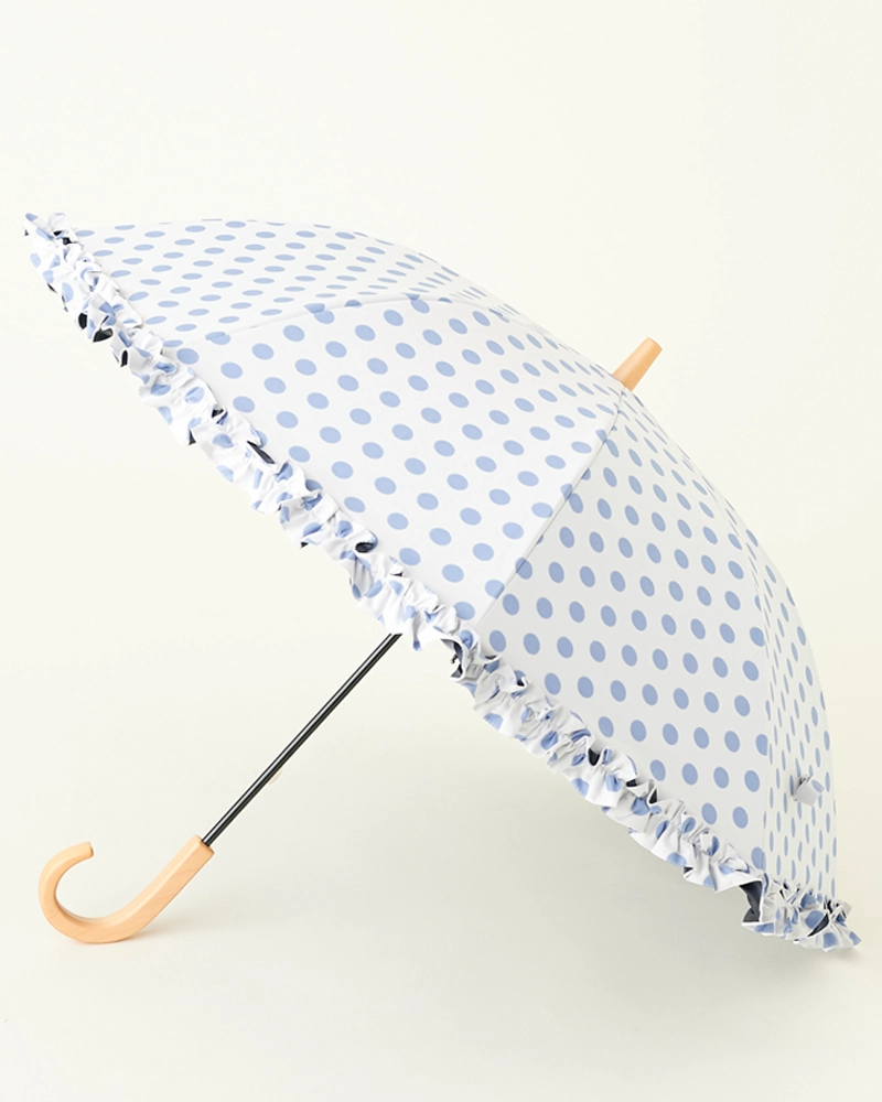 Sサイズ フリル / 水玉 | 完全遮光日傘｜サンバリア100