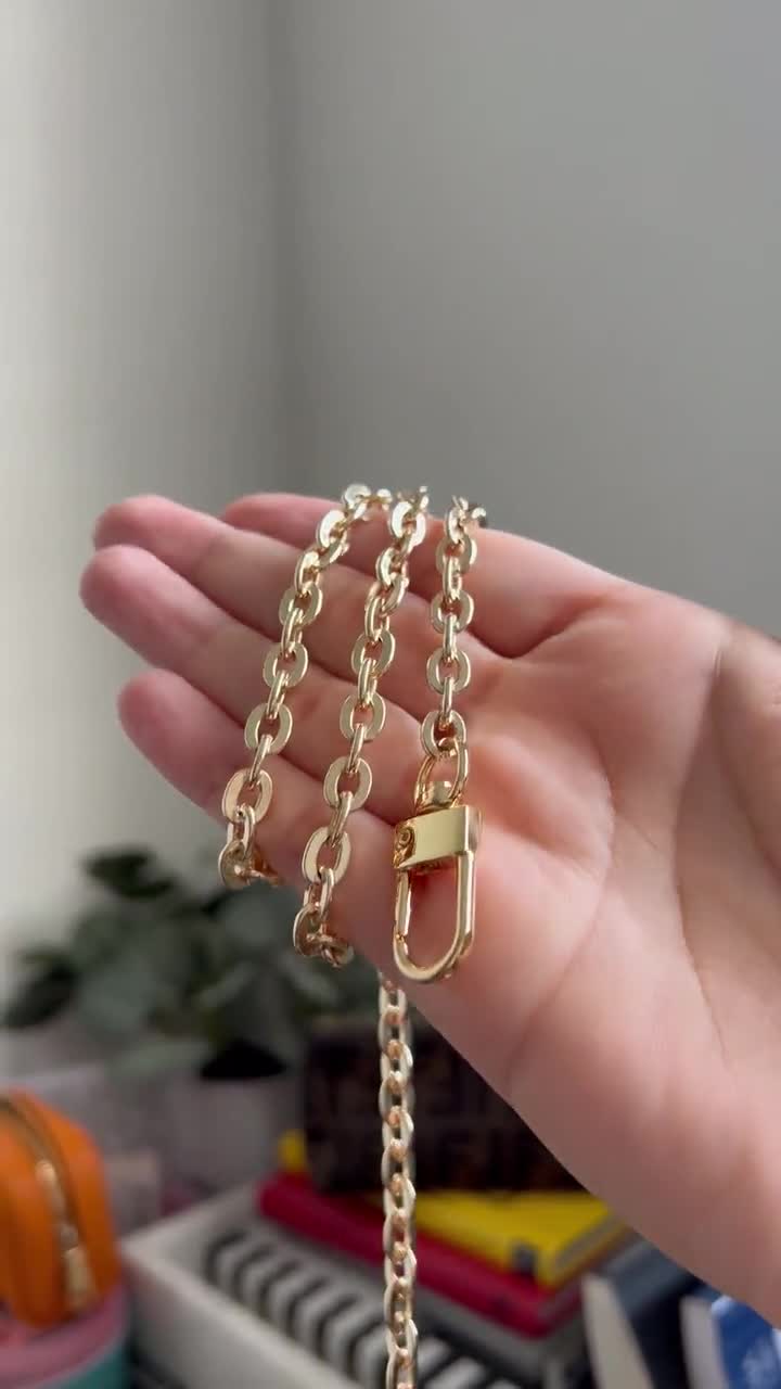 Gold Crossbody Oval Chain Strap Replacement for Louis Vuitton