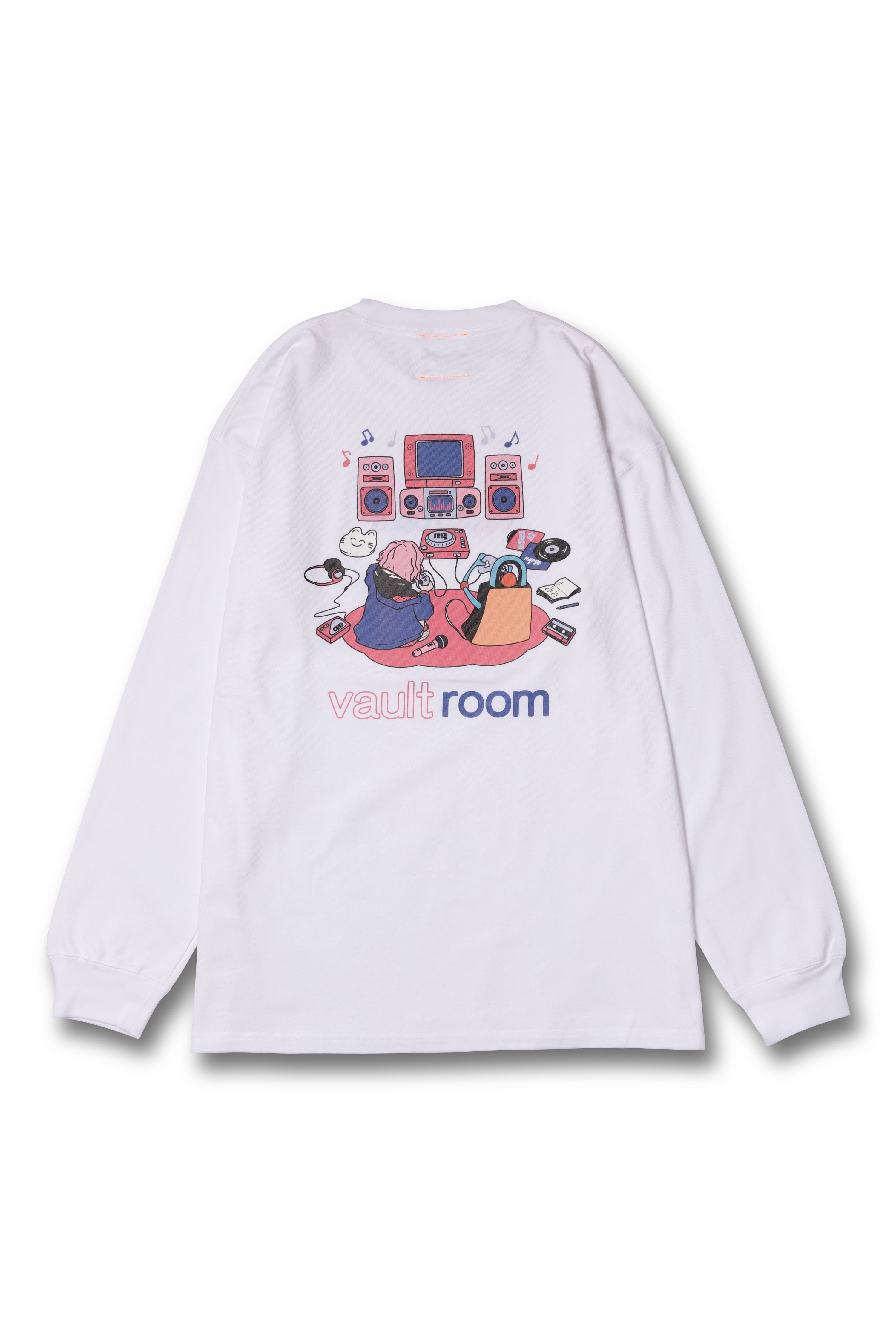 valtroom × nqrse L/S TEE / WHITE – VAULTROOM